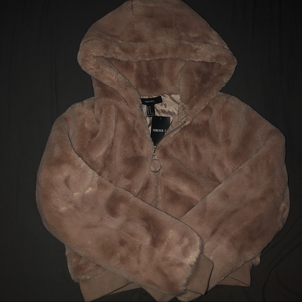 fuzzy pink jacket